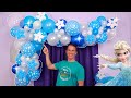 ARCO ORGANICO DE GLOBOS ( decoración de FROZEN ) - decoración con globos de frozen - gustavo gg