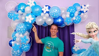 ARCO ORGANICO DE GLOBOS - CUMPLEAÑOS DE FROZEN - decoracion con globos - gustavo gg