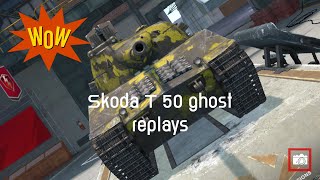 Skoda T50 😁 Ghost play 😆👹 #wotblitz #wotb