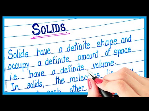 What is solid/definition of solids/short note on solid/states of matter