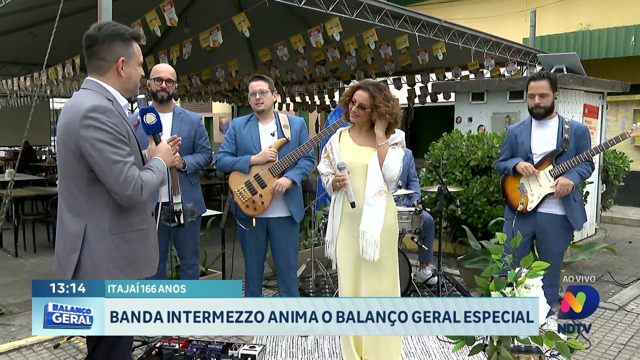 Banda Intermezzo anima especial dos 166 anos de Itajaí no BG