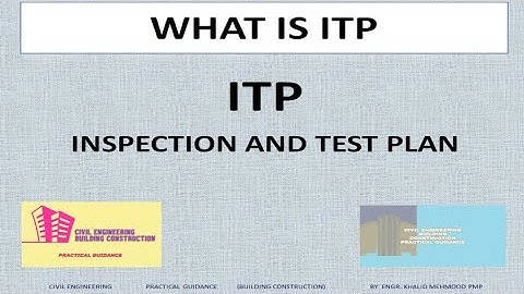 ITP Inspection and Test Plan