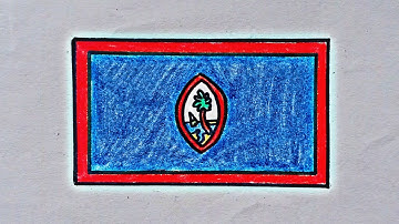 How to draw the Guam National Flag | Cara menggambar Bendera Nasional Guam