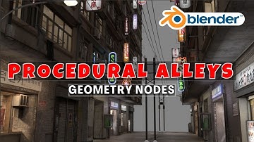 Create Alleys with a few Clicks : Blender Procedural Alleys Geometry Nodes