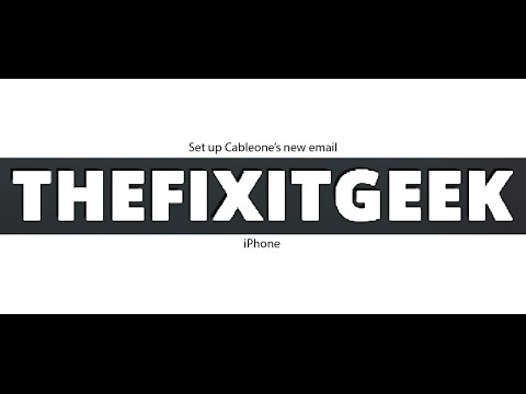 Cableone Email change over (iPhone setup)