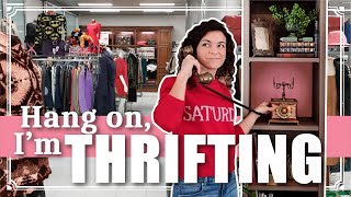 THRIFT WITH ME | Vintage & Second Hand HAUL | Leather Jackets and Vintage Ceramics