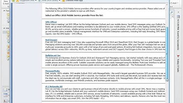 Outlook 2010   Configuring Text Messaging