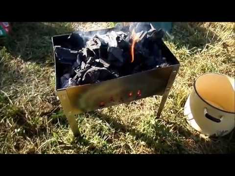Приготовление  древесного угля для очистки самогона