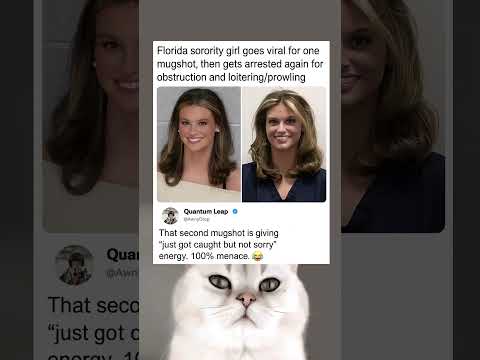 Florida sorority girl goes viral for onemugshot, then gets arrested again forobstructi#memes#shorts