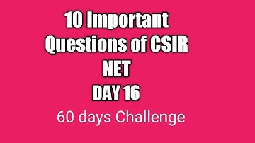 10 Important Questions of CSIR NET JRF /  NBHM / GATE / IIT JAM / TIFR
