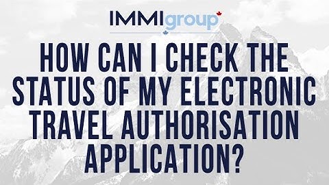 How can I check the status of my Electronic Travel Authorisation application?