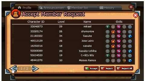 NINJA SAGA ACCEPT MEMBER REQUEST ERROR 2000