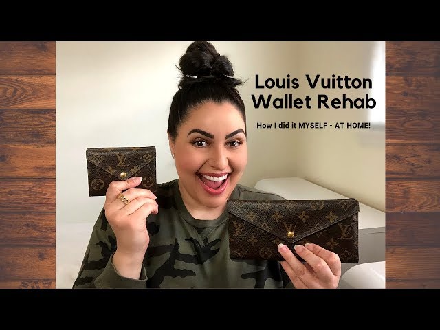 Restoration of an old Louis Vuitton DE wallet for men. #louisvuitton  #louisvuittonrestoration 