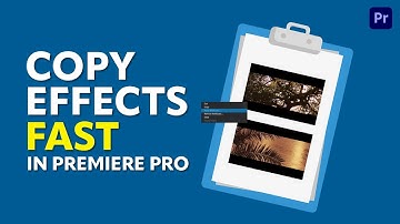 How to QUICKLY Copy Effects from one clip to another in Premiere Pro | Time-Saving Editing Trick!