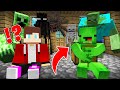 Jj and mikey were trapped by monsters in minecraft maizen