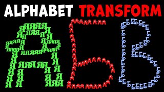 Russian Alphabet Lore Snakes Transform Letters A-Я