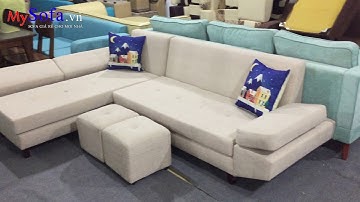 Chiêm ngưỡng bộ ghế Sofa nỉ góc chữ L tuyệt đẹp cho nhà nhỏ