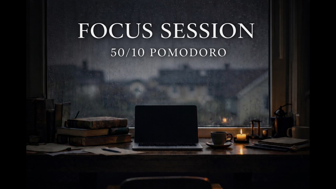 50/10 Pomodoro Timer: 2-Hour Deep Focus Study Music & Timer (No Ads)