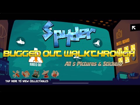 Spyder -  Bugged Out Full Walkthrough with All Pictures and Stickers [Apple Arcade]
