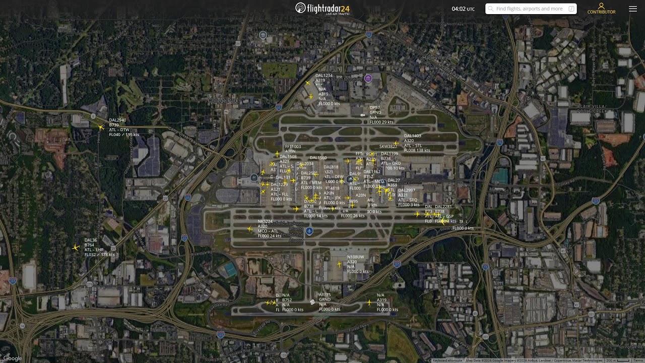 Atlanta KATL Flightradar24 Livestream with Live Air Traffic Control 31/01/2026