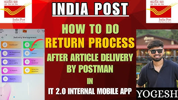 How to do Return Process in It2.0 Branch post office after article delivery by postman in IMA