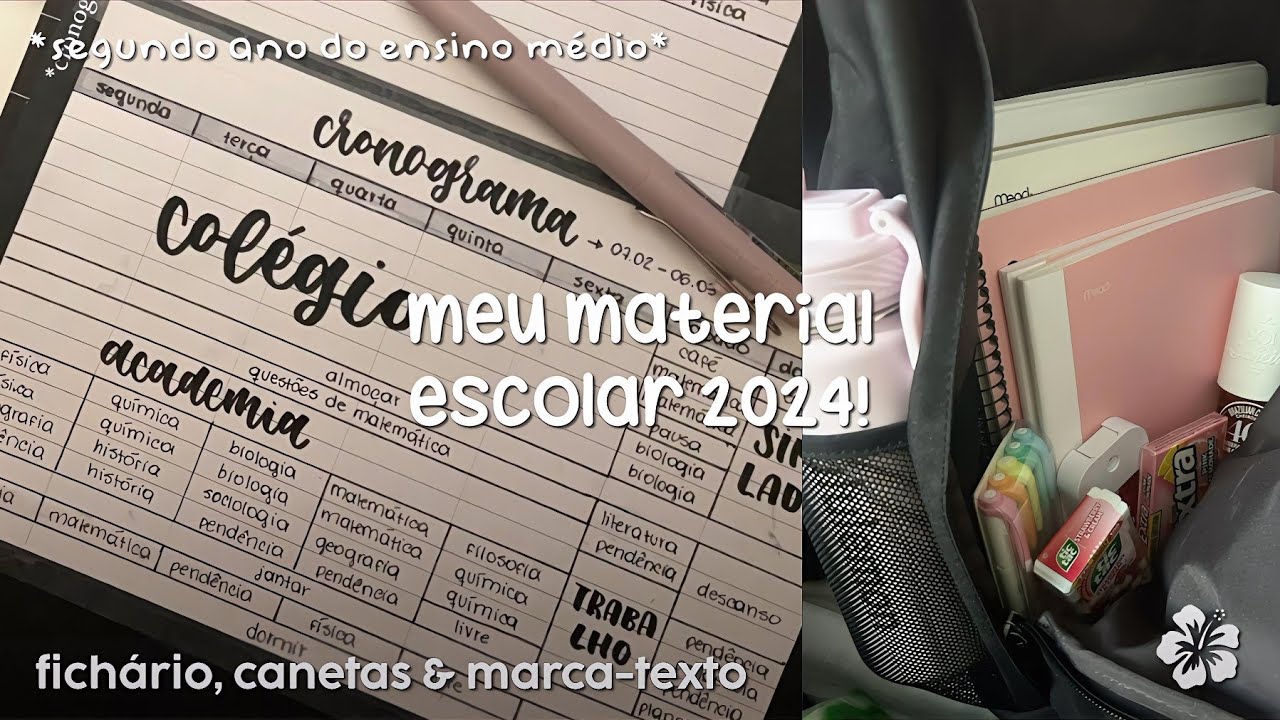meu material escolar 2024!