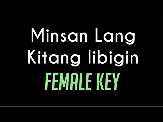 Minsan Lang Kitang Iibigin | FEMALE KEY | ACOUSTIC (Piano Karaoke)