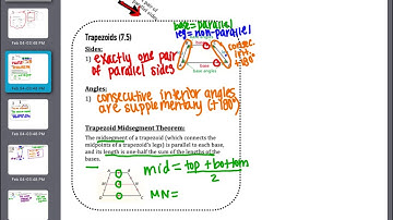 Geo 7.5 Video Notes - Properties of Trapezoids & Kites