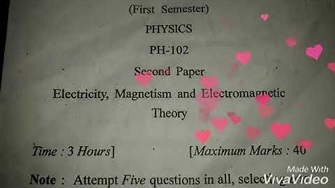 🌹🌹crsu physics -2 paper of bsc 1st semester December 2018