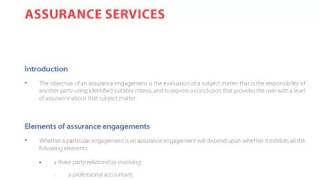 ACCA P7 Chapter 12 Assurance Services