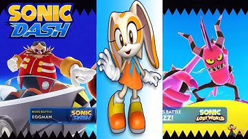Sonic Dash Cream New Character Unlocked Update - All Character Unlocked Gameplay FHD