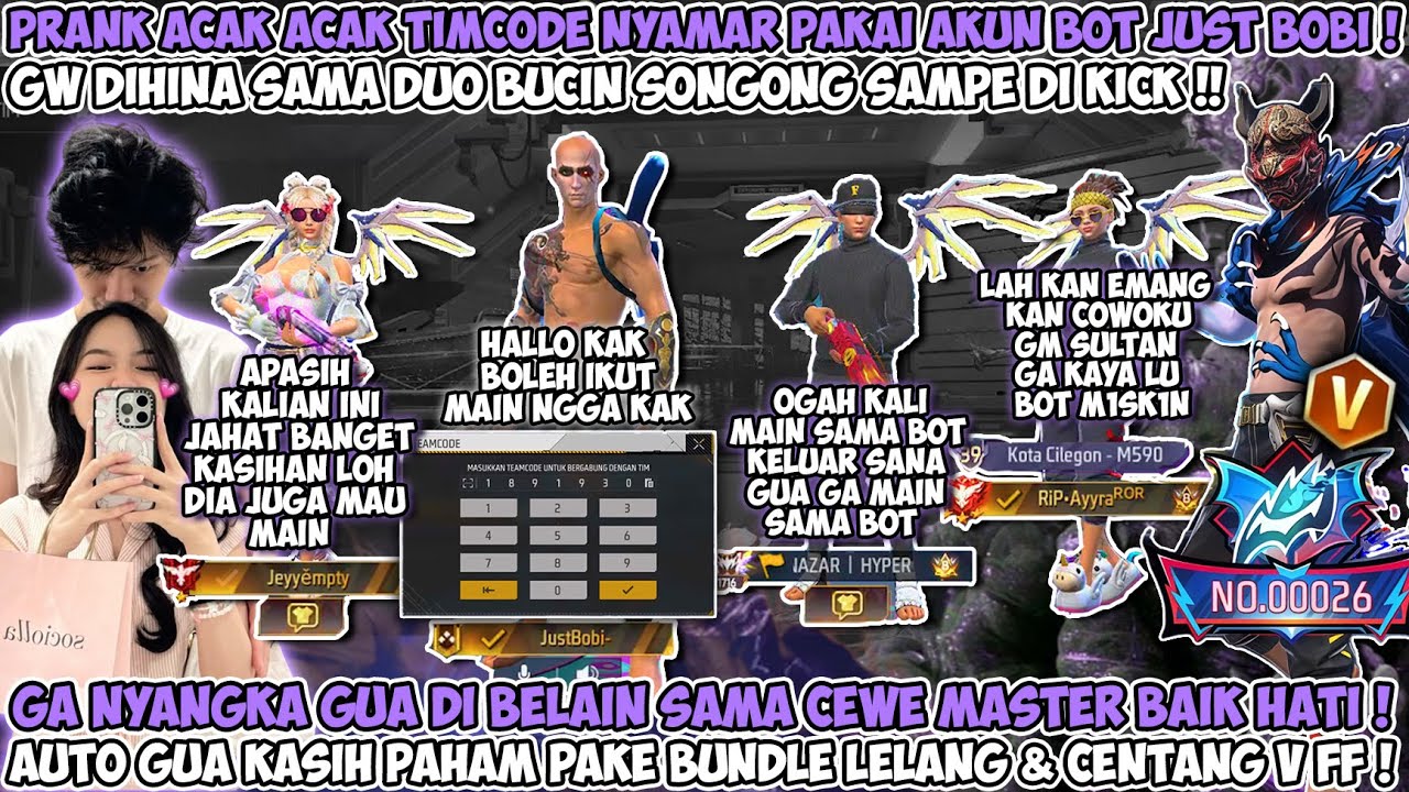 PRANK ACAK ACAK TIMCODE DIHINA SAMA DUO BUCIN SONGONG & DI BELAIN SAMA CEWE MASTER CANTIK BAIK HATI😍