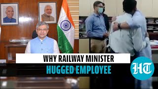 Watch: Railway minister hugs official on finding out he's alumnus of his college