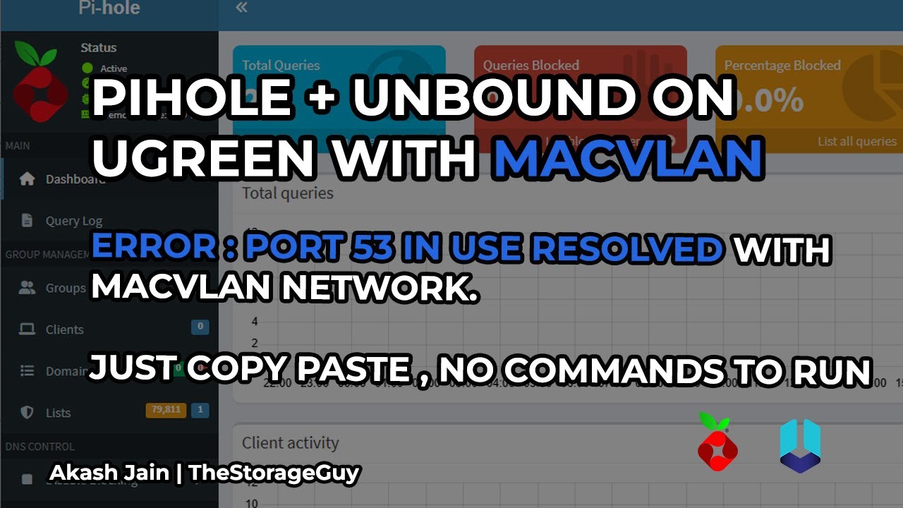 Fixing Port 53 Conflicts -  Run Pi-hole + Unbound on Ugreen NAS using Macvlan