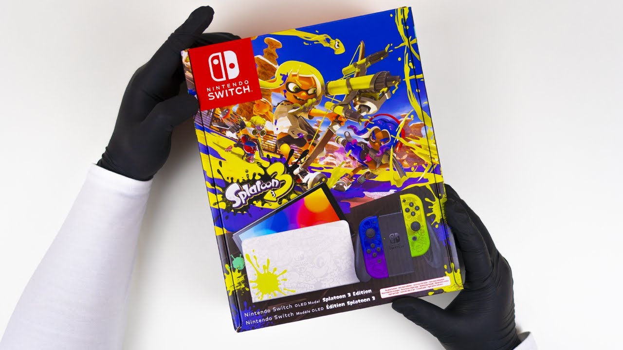 Nintendo Switch OLED Model Splatoon 3 Special Edition Unboxing