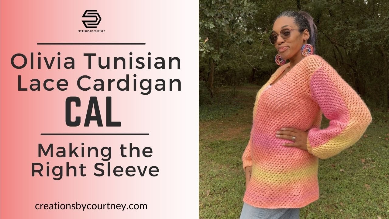 Crochet Along: Starting the Right Sleeve of the Olivia Tunisian
