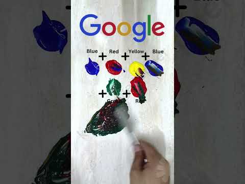 What Color Do Mixed Google Logo Make Paintmixing Colormixing Satisfyingart Asmart