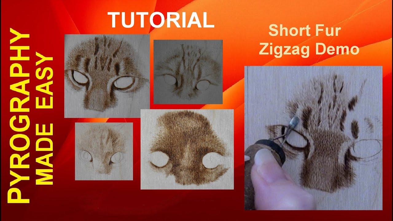 Wood Burning How To Create Short Fur Using Zig Zags pyrography