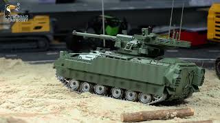Tongde 1/16 RC Tank Model M2128 Bradley IR 320 Degree Rotation Turret Light Sounds RTR TH26437