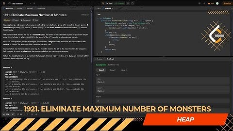 LEETCODE DAILY QUESTION 1921  Eliminate Maximum Number of Monsters | Is Kabir Coding