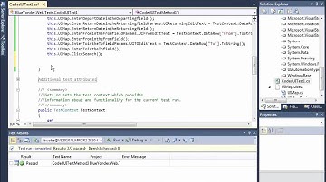 Automated UI testing with Visual Studio 2010