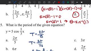 Pre-Calculus - Unit 1B Test Review
