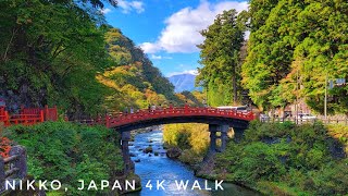 Nikko Walking Tour  Japanese World Heritage Site  4K  SlowTV