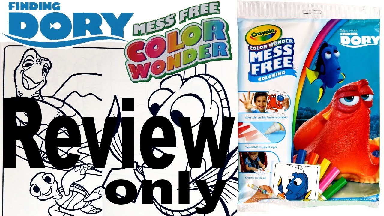 Full Coloring Book Review - Finding Dory - Crayola Color Wonder - For ...