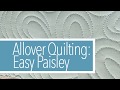 ALLOVER QUILTING PAISLEY: Easy Tips for Free Motion Quilting Paisley