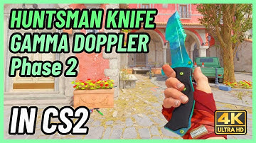 ★ CS2 Huntsman Knife Gamma Doppler (Phase 2) | CS2 Knife In-Game Showcase [4K]