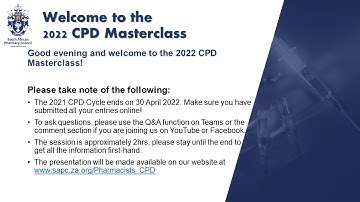 2022 Virtual CPD Masterclass