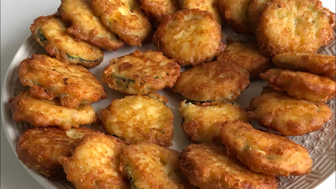 Beignets de courgettes /courgette fritters /بيني القرعة الخضراء الكوسة