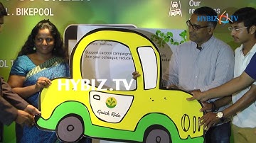 Quickride.in Carpooling app and Ride Sharing app Launch Hyderabad | hybiz