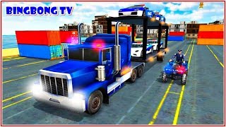 US Police Car Transport Cargo Ship Simulator | BingBong TV - Best Android Gameplay For Kids screenshot 4